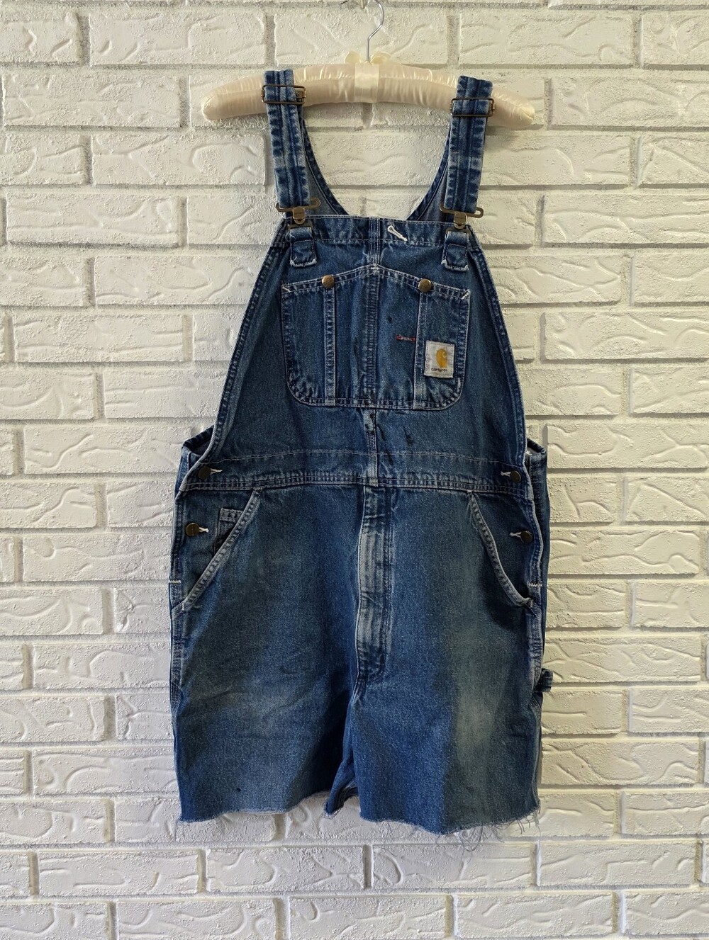 Carhartt Blue Denim Short Overalls